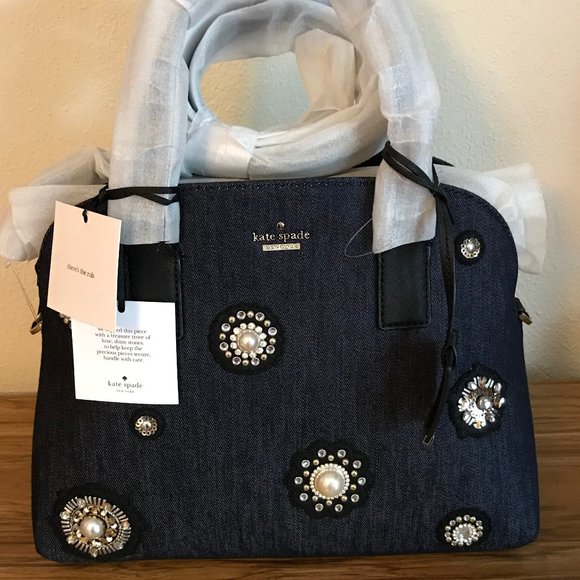 kate spade Handbags - NWT Kate Spade Denim Lottie Satchel